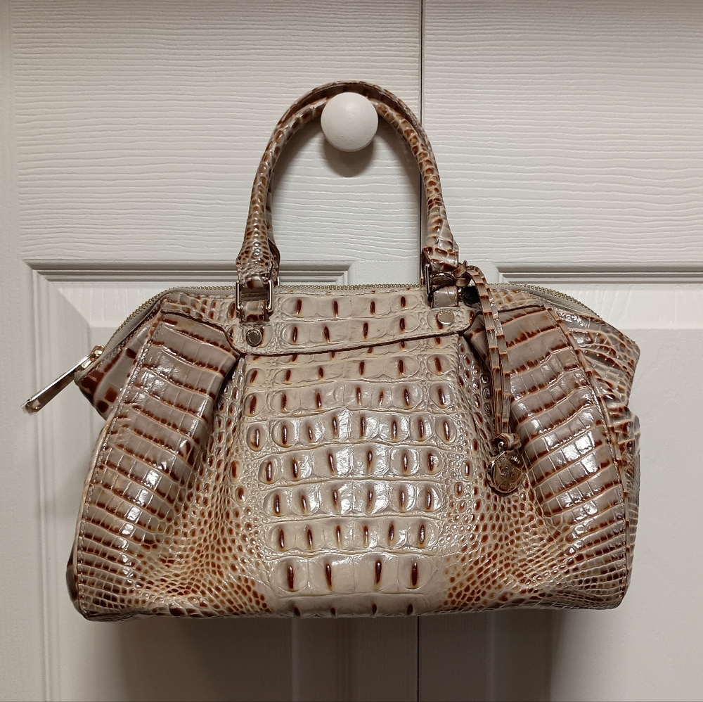 Brahmin Small Faye Satchel Bag - Melbourne Beige